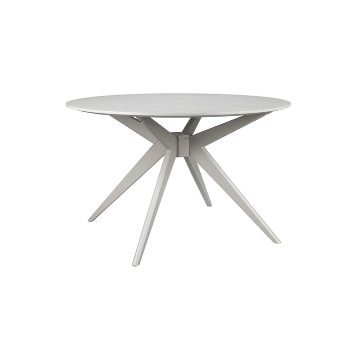 Eettafel Zeme Rond Ash veneer Beige Ø122x75 cm-Eettafels-Creating Home