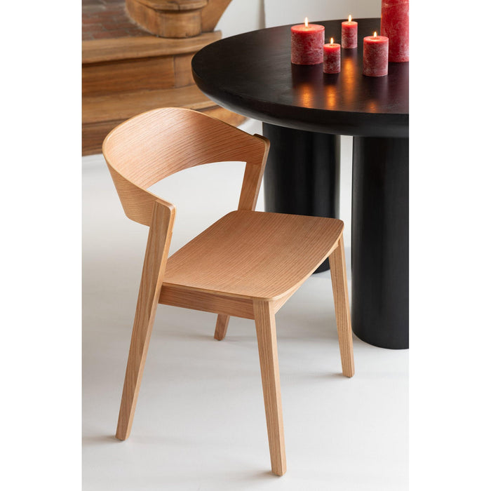 Eettafel Zwart Mangohout hout 120 cm 120x120x76 cm-Eettafels-J-Line