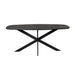 Eiken eettafel Ferris - Deens Ovaal 180 cm - Zwart-Eettafels-Starfurn