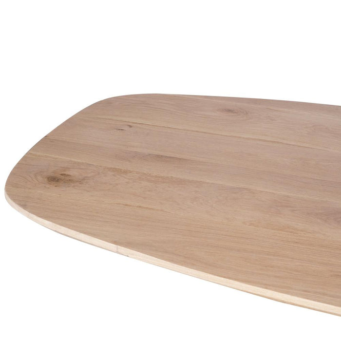 Eiken eettafel Ferris - Deens Ovaal 200 cm - Naturel-Eettafels-Starfurn