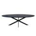 Eiken eettafel Ferris - Ovaal 240 cm - Zwart-Eettafels-Starfurn