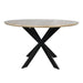 Eiken eettafel Ferris - Rond 110 cm - Naturel-Eettafels-Starfurn