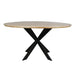 Eiken eettafel Ferris - Rond 110 cm - Naturel-Eettafels-Starfurn