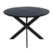 Eiken eettafel Ferris - Rond 110 cm - Zwart-Eettafels-Starfurn