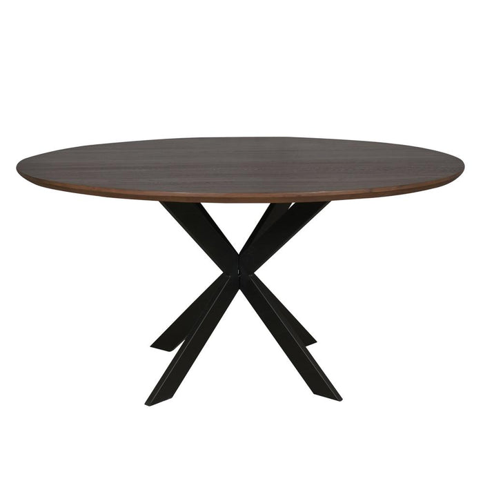 Eiken eettafel Ferris - Rond 150 cm - Naturel-Eettafels-Starfurn