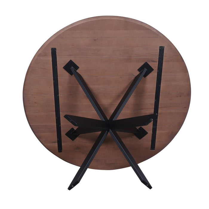 Eiken eettafel Ferris - Rond 150 cm - Naturel-Eettafels-Starfurn