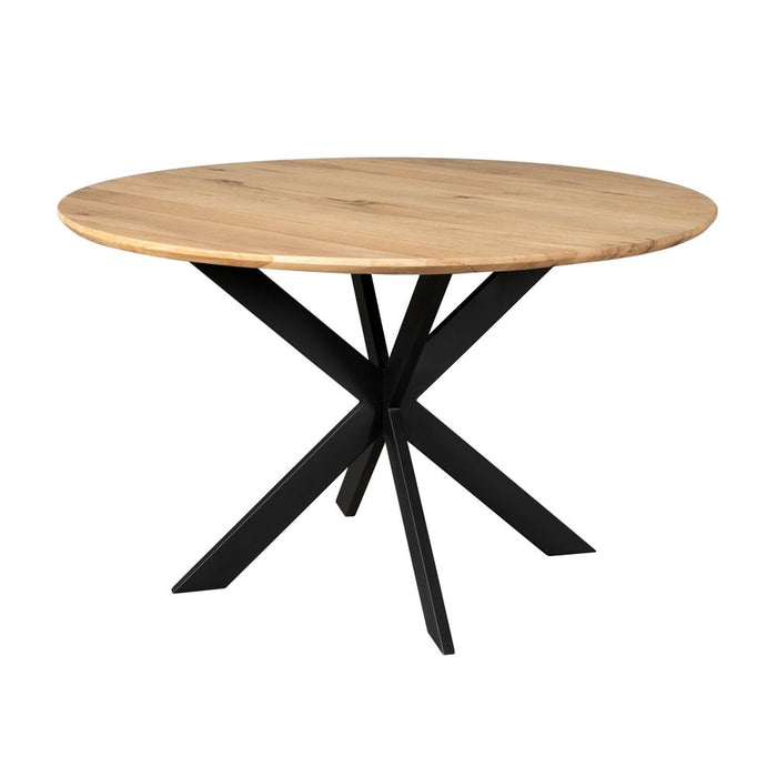 Eiken eettafel Ferris - Rond 150 cm - Naturel-Eettafels-Starfurn