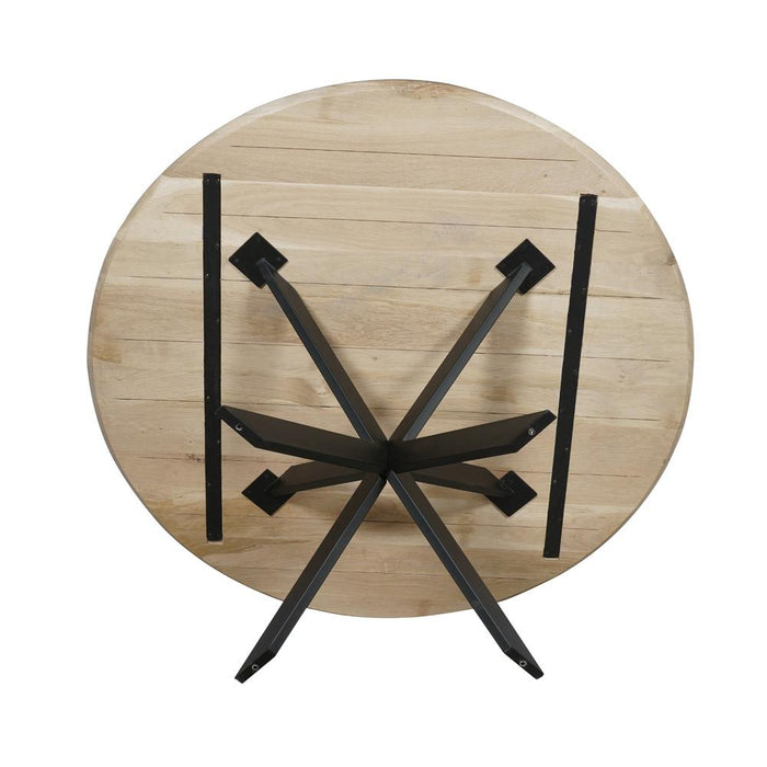 Eiken eettafel Ferris - Rond 150 cm - Naturel-Eettafels-Starfurn