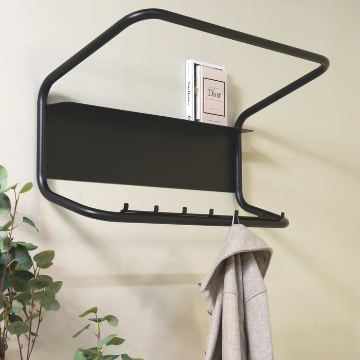 FLUX Wandkapstok - Zwart Spinder Design-Kapstokken-Spinder