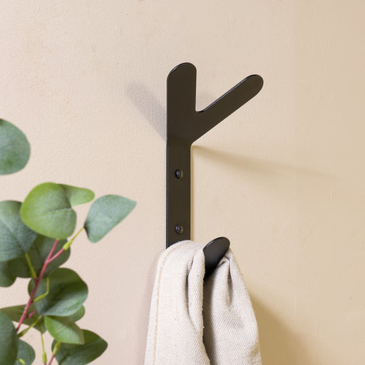 FRONDO Hook Wandkapstok - Zwart Spinder Design-Muurhaken-Spinder