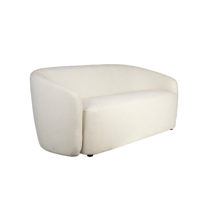 Fauteuil 2-Zitsbanken Sofa Len Polyester, Pine hout Wit 87x181 cm-Fauteuils-Creating Home