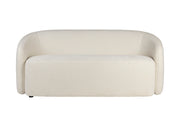Fauteuil 2-Zitsbanken Sofa Len Polyester, Pine hout Wit 87x181 cm-Fauteuils-Creating Home