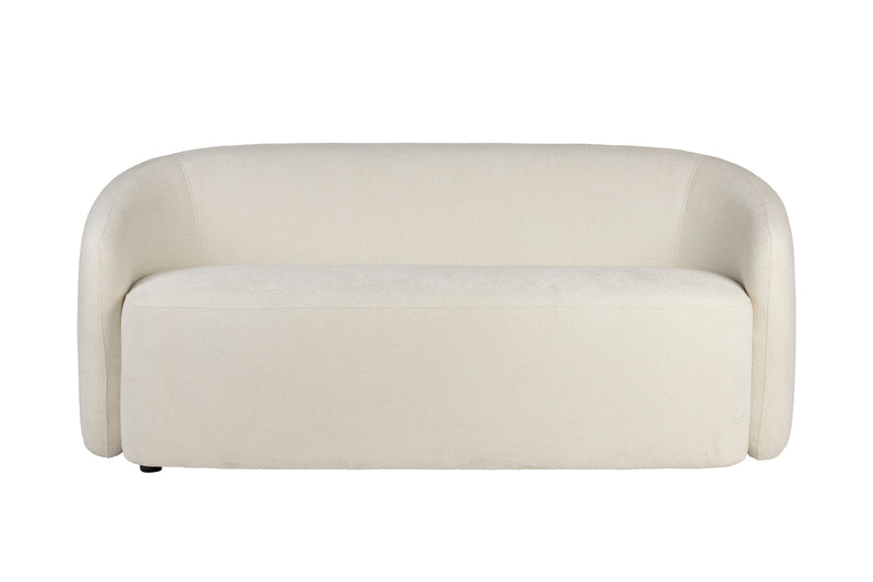 Fauteuil 2-Zitsbanken Sofa Len Polyester, Pine hout Wit 87x181 cm-Fauteuils-Creating Home
