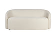 Fauteuil 2-Zitsbanken Sofa Len Polyester, Pine hout Wit 87x181 cm-Fauteuils-Creating Home