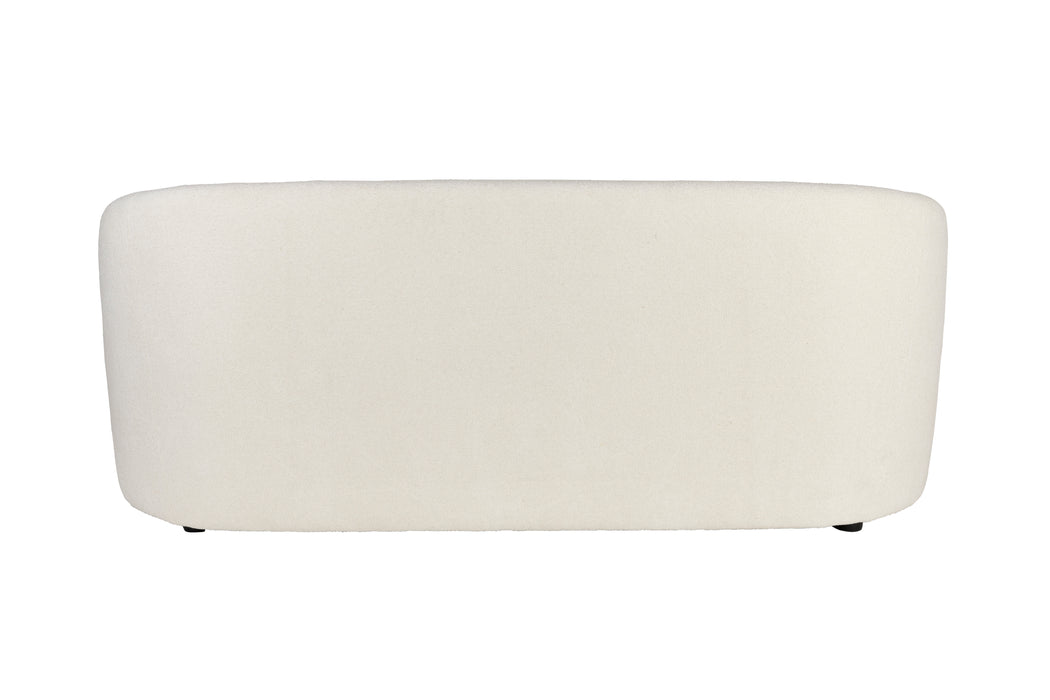 Fauteuil 2-Zitsbanken Sofa Len Polyester, Pine hout Wit 87x181 cm-Fauteuils-Creating Home