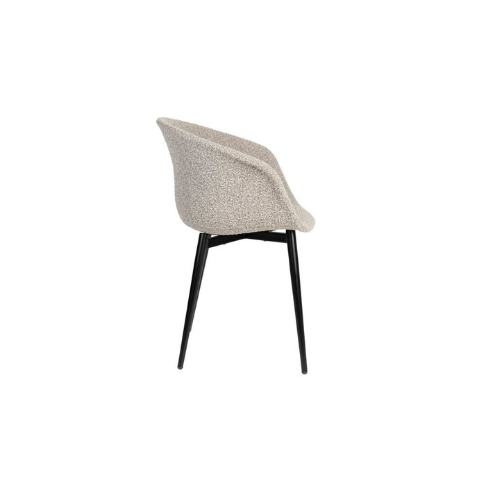 Fauteuil 2de kans Stoel Charly | Beige | met zwarte poten-Fauteuils-Creating Home