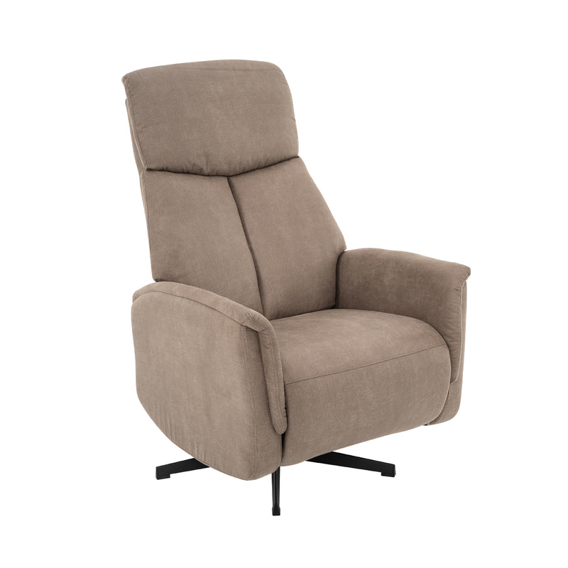 Fauteuil Aarhus Taupe Kunstleder 2-Motorig 73x86x114 cm-Fauteuils-LABEL51