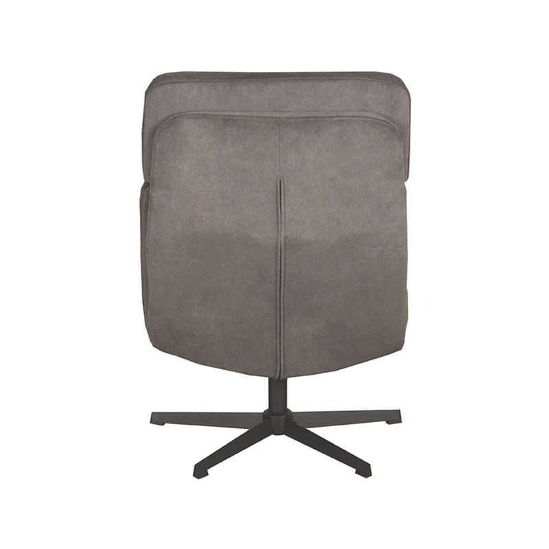 Fauteuil Alvar Antraciet Velvet Excl. Hocker 53x57x83 cm-Fauteuils-LABEL51