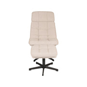 Fauteuil Alvar Naturel Boucle Incl. Hocker 53x57x83 cm-Fauteuils-LABEL51