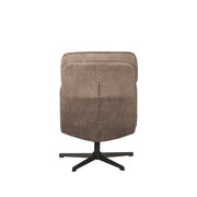 Fauteuil Alvar Taupe Kunstleder Incl. Hocker 53x57x83 cm-Fauteuils-LABEL51