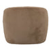 PTMD Aphrodite fauteuil in mocca bruin met zachte, bontachtige polyester bekleding.