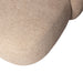 Close-up van crèmekleurige polyester bekleding met textuur van de PTMD Aphrodite fauteuil.