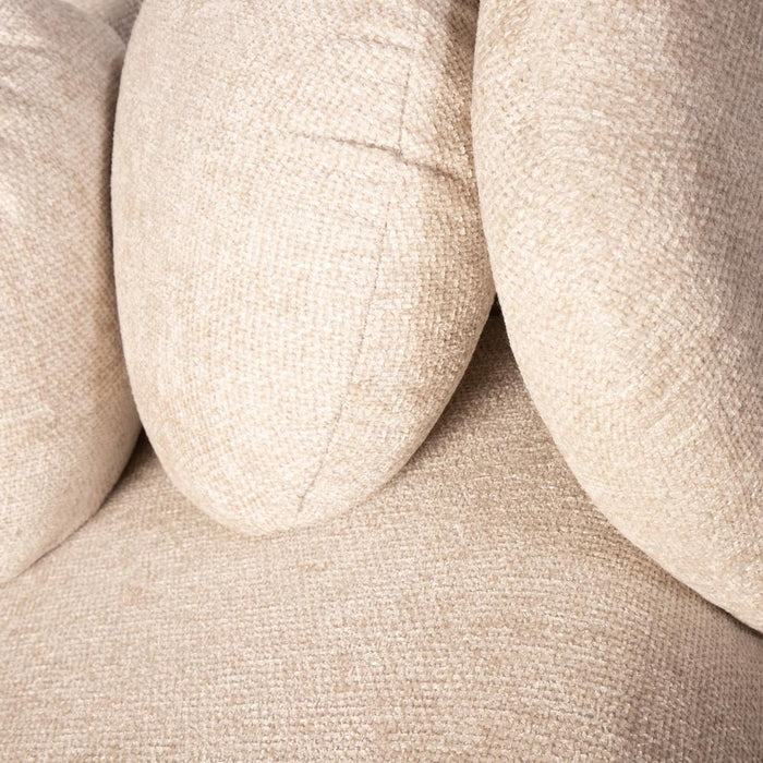 Fauteuil Aphrodite Polyester Crème 116x122 cm Lichtgrijs-Fauteuils-PTMD