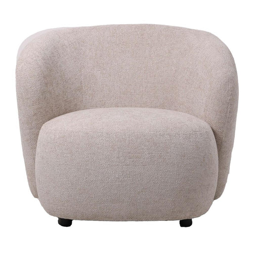 Fauteuil Aphrodite Polyester Crème 87x88 cm Lichtgrijs-Fauteuils-PTMD