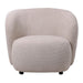 Fauteuil Aphrodite Polyester Crème 87x88 cm Lichtgrijs-Fauteuils-PTMD