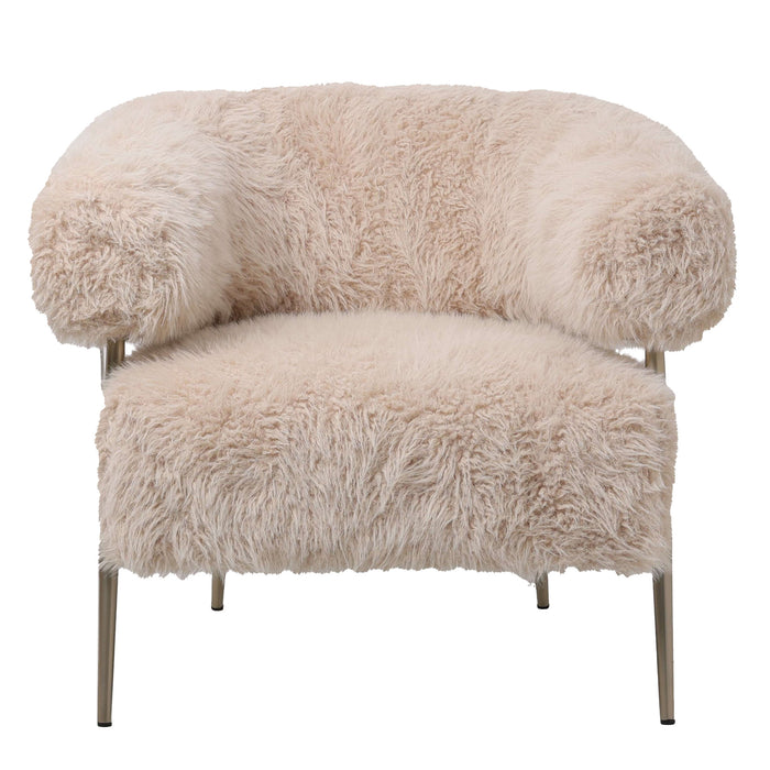 Fauteuil Base Polyester Crème 721466-Fauteuils-PTMD