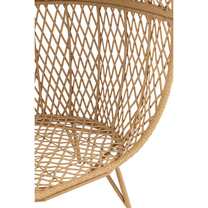 Fauteuil Beige Cloth 106 cm 106x106x146 cm-Kussens-J-Line