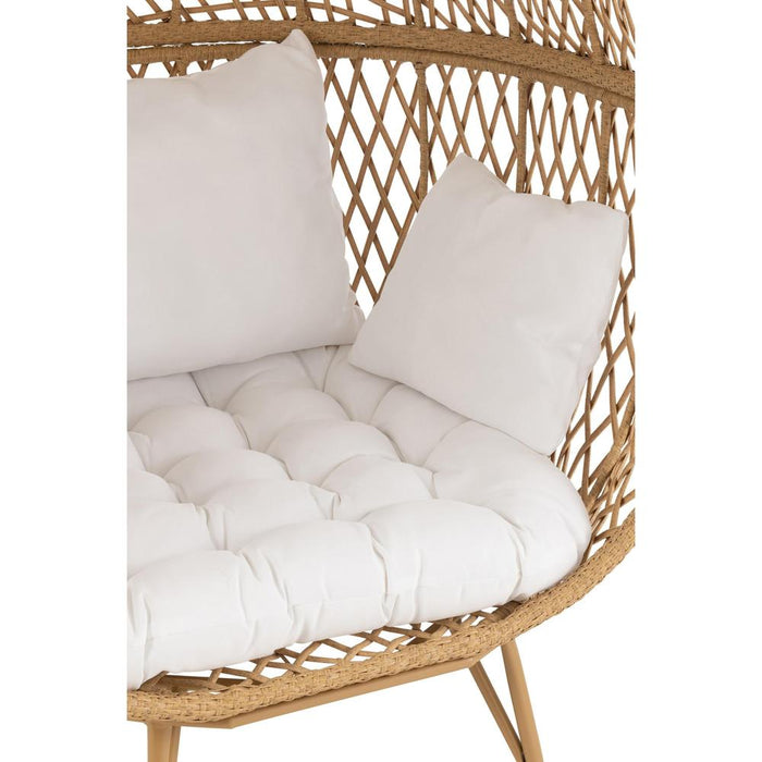 Fauteuil Beige Cloth 106 cm 106x106x146 cm-Kussens-J-Line