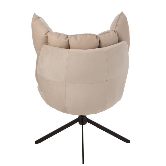 Fauteuil Beige Metaal 73 cm 73x78x92 cm-Kussens-J-Line