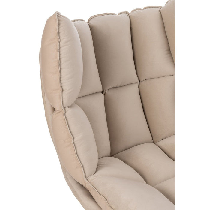 Fauteuil Beige Metaal 73 cm 73x78x92 cm-Kussens-J-Line