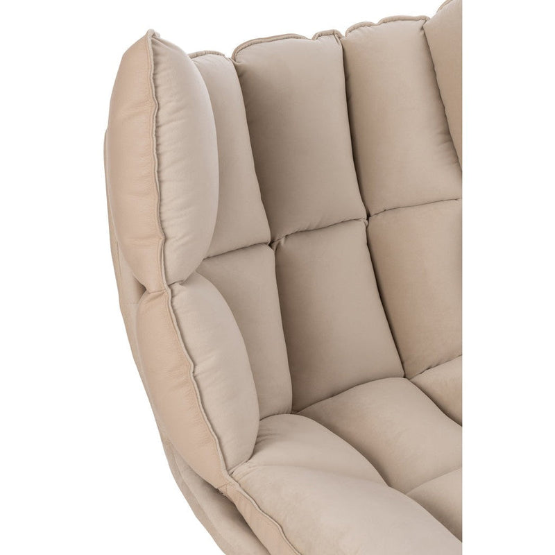 Fauteuil Beige Metaal 73 cm 73x78x92 cm-Kussens-J-Line