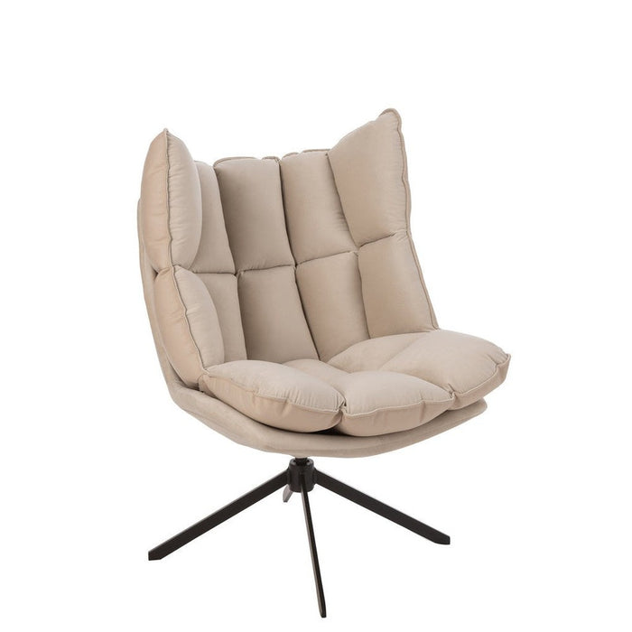 Fauteuil Beige Metaal 73 cm 73x78x92 cm-Kussens-J-Line