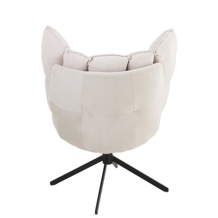 Fauteuil Beige Polyester 73 cm 73x78x92 cm-Kussens-J-Line