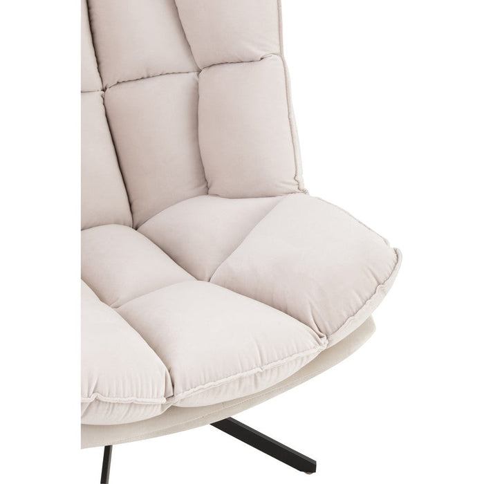 Fauteuil Beige Polyester 73 cm 73x78x92 cm-Kussens-J-Line