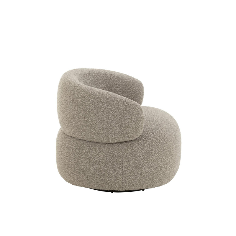 Fauteuil Beige Schuim Rond 85 cm 85x82x72.5 cm-Fauteuils-J-Line