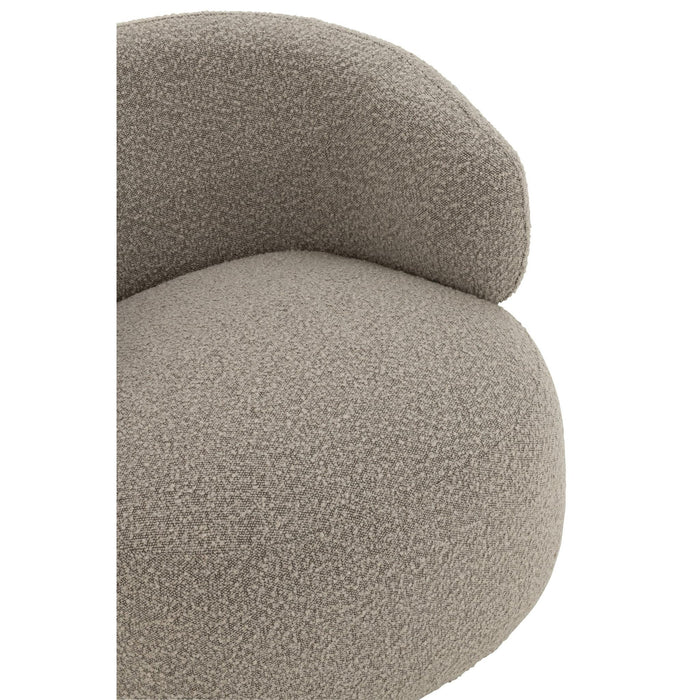 Fauteuil Beige Schuim Rond 85 cm-Fauteuils-J-Line