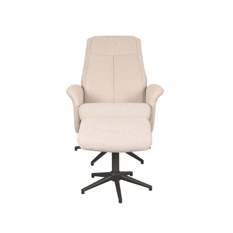 Fauteuil Bergen Coral Boucle Incl. Hocker 77x76x105 cm-Fauteuils-LABEL51
