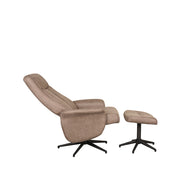 Fauteuil Bergen Mushroom Kunstleder Incl. Hocker 77x76x105 cm-Fauteuils-LABEL51