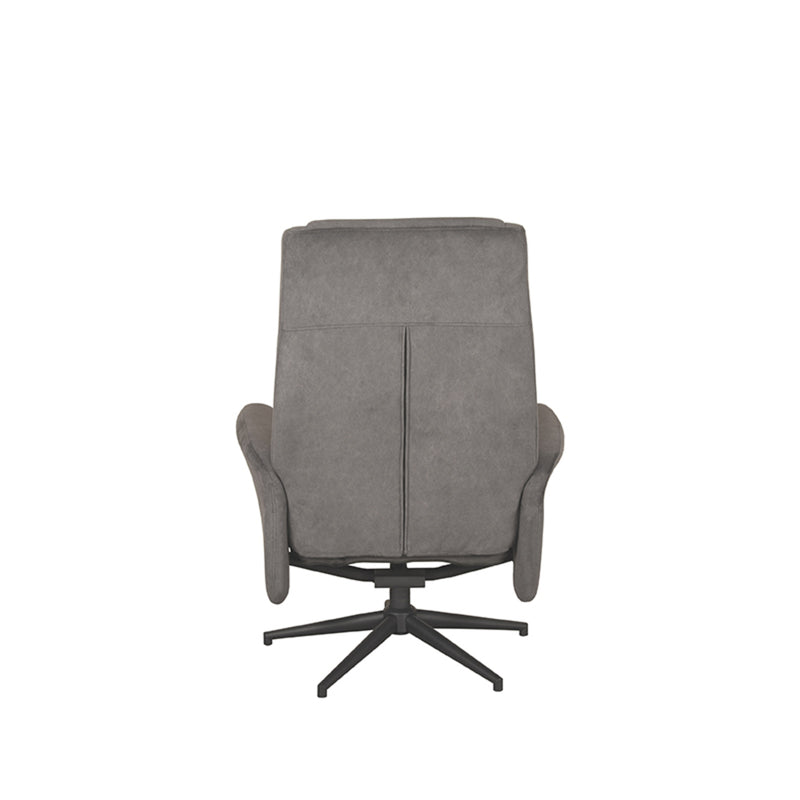 Fauteuil Bergen Naturel Velvet Incl. Hocker 77x76x105 cm-Fauteuils-LABEL51