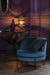 Fauteuil Blauw Schuim Rond 67 cm 67x71x66 cm-Fauteuils-J-Line
