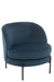Fauteuil Blauw Schuim Rond 67 cm 67x71x66 cm-Fauteuils-J-Line
