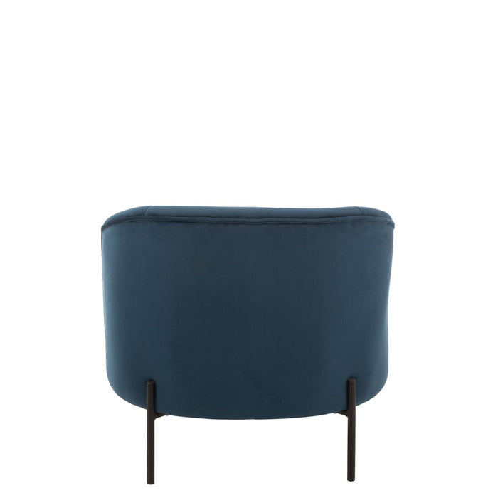 Fauteuil Blauw Schuim Rond 67 cm-Fauteuils-J-Line