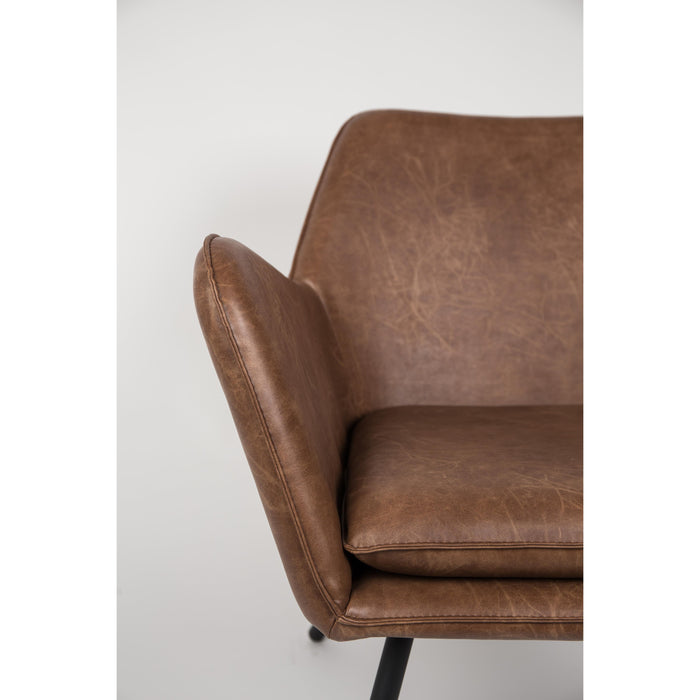 Fauteuil Bon PU Leather Bruin 76x80 cm-Fauteuils-Creating Home