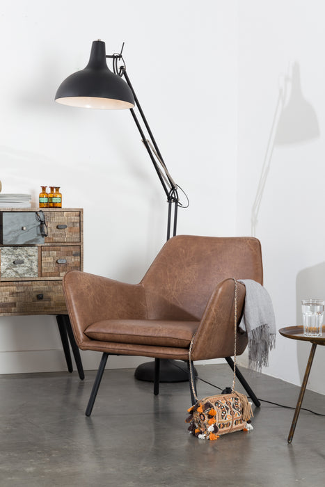 Fauteuil Bon PU Leather Bruin 76x80 cm-Fauteuils-Creating Home