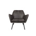Fauteuil Bon Polyester,PU Leather Donkergrijs 76x80 cm-Fauteuils-Creating Home