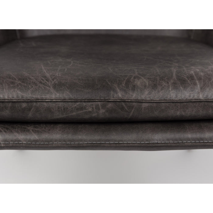 Fauteuil Bon Polyester,PU Leather Donkergrijs 76x80 cm-Fauteuils-Creating Home